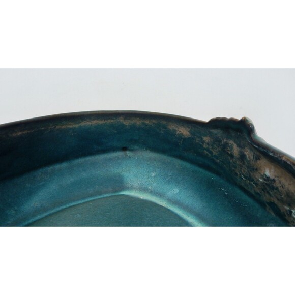 Roseville FREESIA Green 1945 Vintage Art Pottery Ceramic Console Bowl 466-10 - Picture 8 of 15